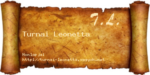 Turnai Leonetta névjegykártya